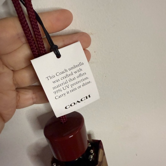 NWT Coach Mini Umbrella - Signature Cherry Print - Picture 7 of 9